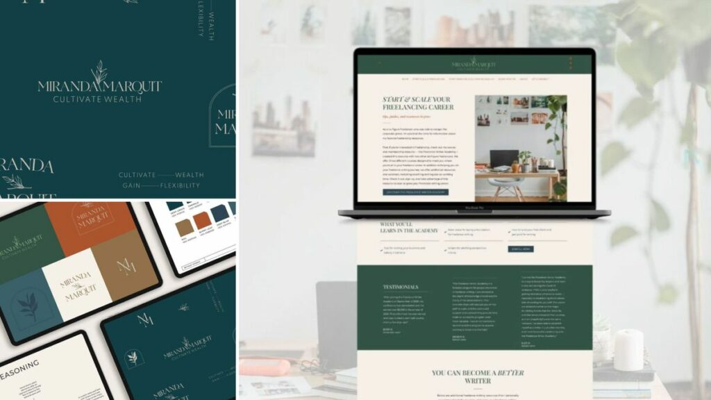 laptop and ipad mockups of a website