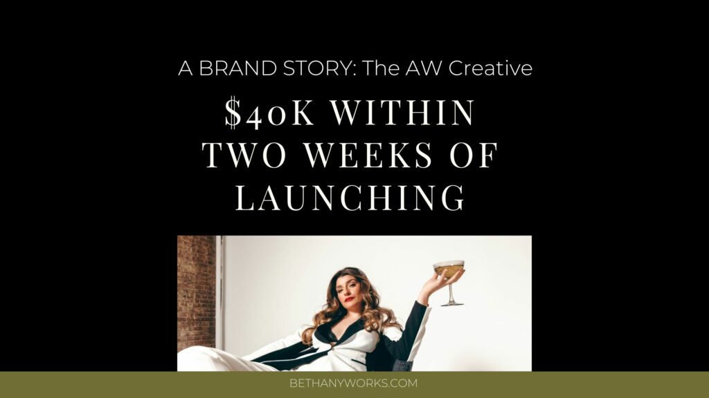 $40K within 2 weeks of launching her site