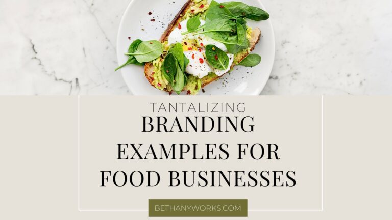 Image of a gourmet piece of toast with text under it that reads "Tantalizing Branding Examples for Food Businesses".
